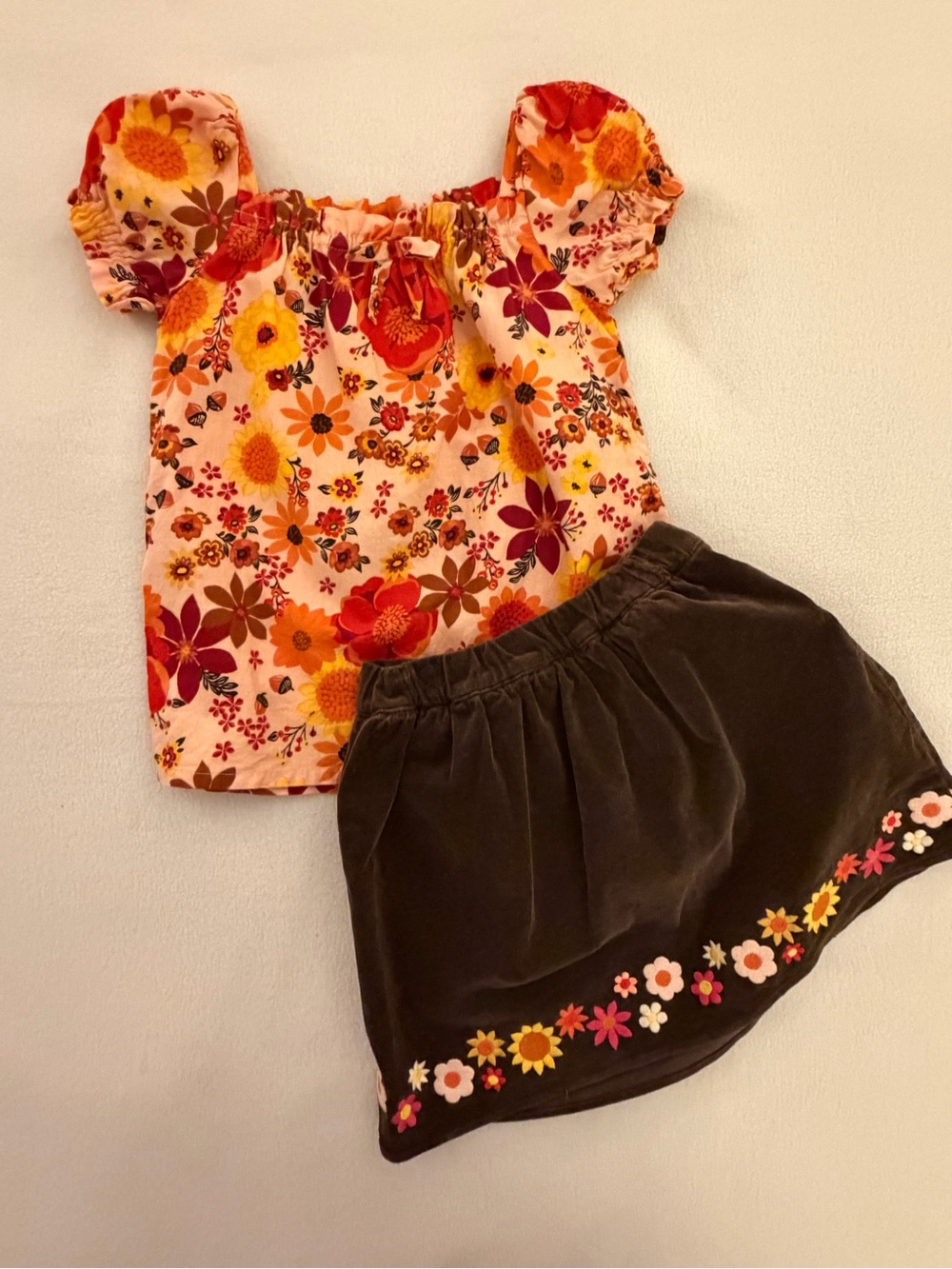 Gymboree Happy Harvest Corduroy Skort Set